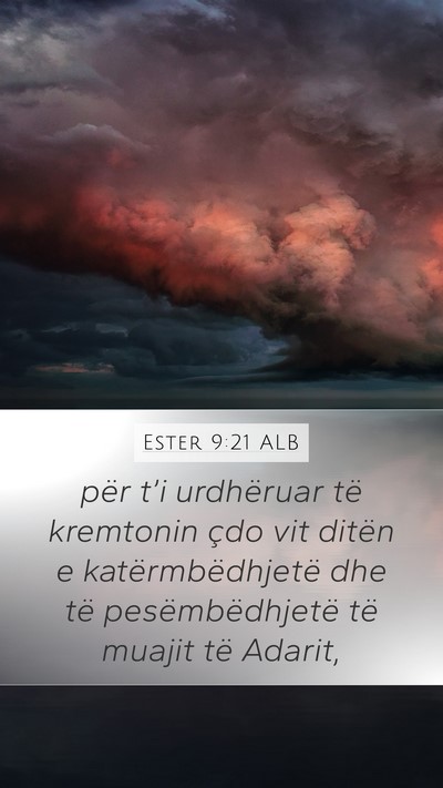 Ester 9:21 ALB Bible Verse Image