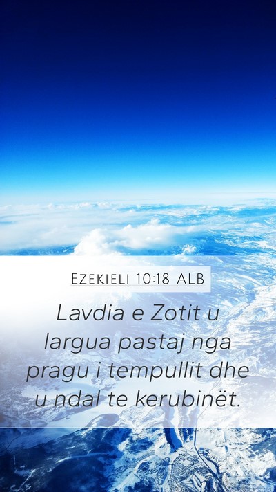Ezekieli 10:18 ALB Bible Verse Image
