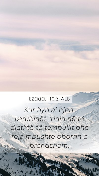 Ezekieli 10:3 ALB Bible Verse Image