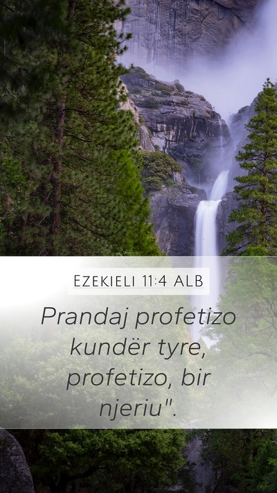Ezekieli 11:4 ALB Mobile Phone Wallpaper - Prandaj profetizo kundër tyre, profetizo, bir - Mobile Bible Verse Wallpaper