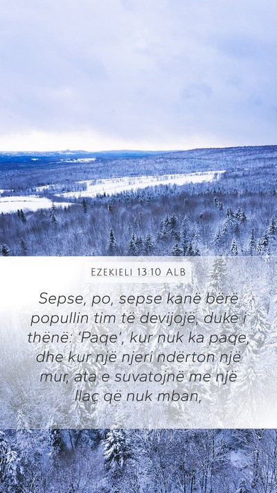 Ezekieli 13:10 ALB Bible Verse Image