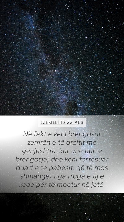 Ezekieli 13:22 ALB Bible Verse Image