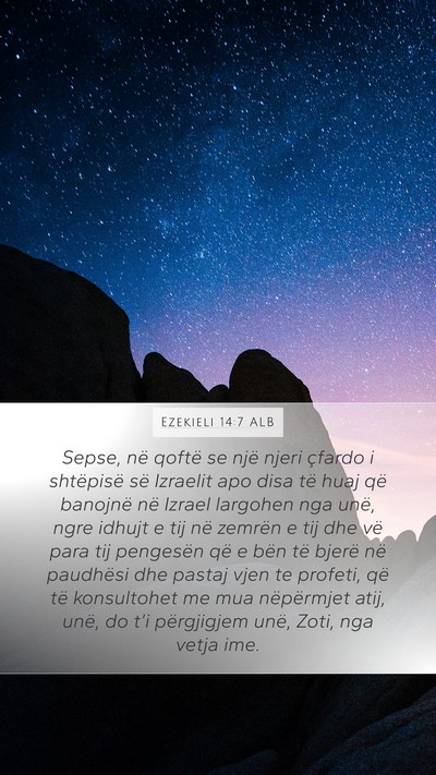 Ezekieli 14:7 ALB Bible Verse Image