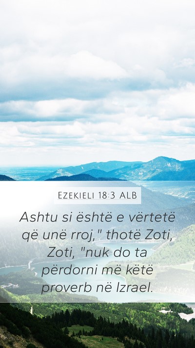 Ezekieli 18:3 ALB Bible Verse Image