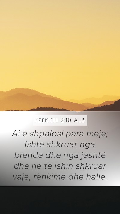 Ezekieli 2:10 ALB Bible Verse Image