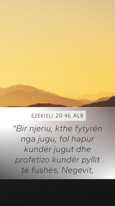 Ezekieli 20:46 ALB Bible Verse Image