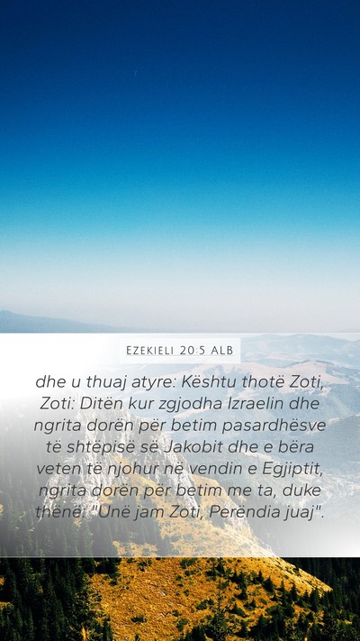 Ezekieli 20:5 ALB Bible Verse Image