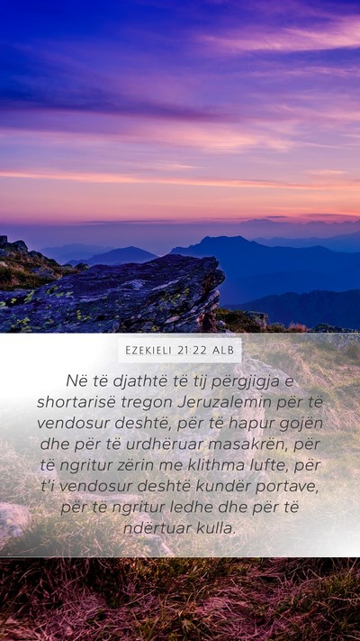 Ezekieli 21:22 ALB Bible Verse Image