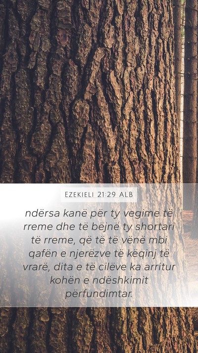 Ezekieli 21:29 ALB Bible Verse Image