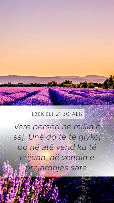 Ezekieli 21:30 ALB Bible Verse Image