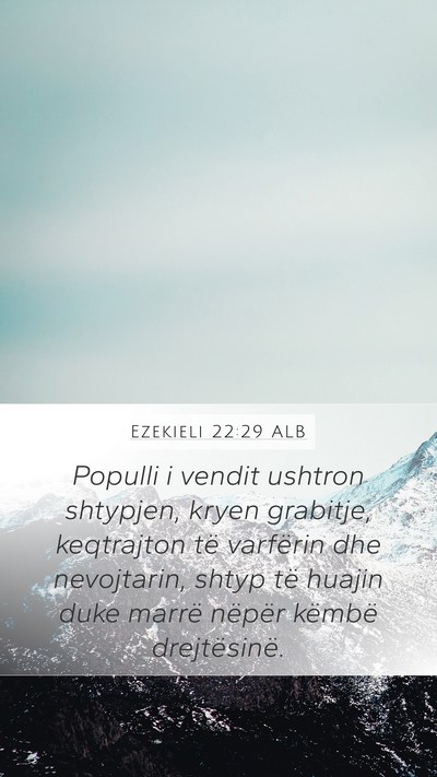 Ezekieli 22:29 ALB Bible Verse Image