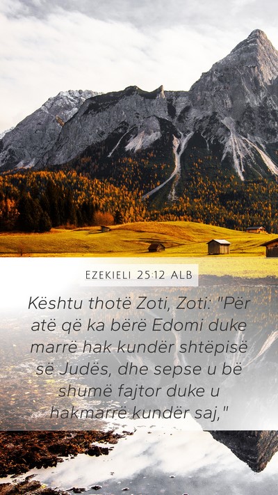 Ezekieli 25:12 ALB Bible Verse Image