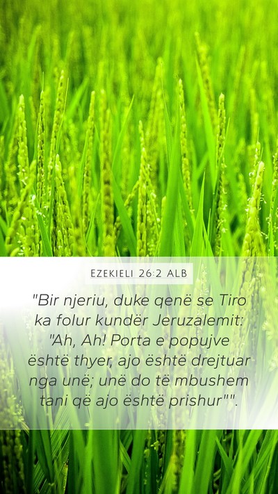 Ezekieli 26:2 ALB Bible Verse Image