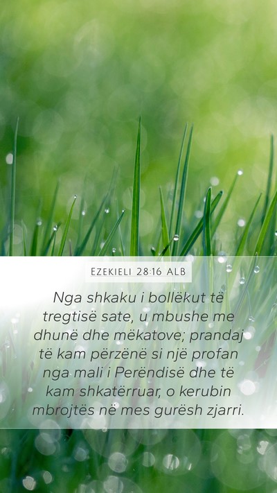 Ezekieli 28:16 ALB Bible Verse Image