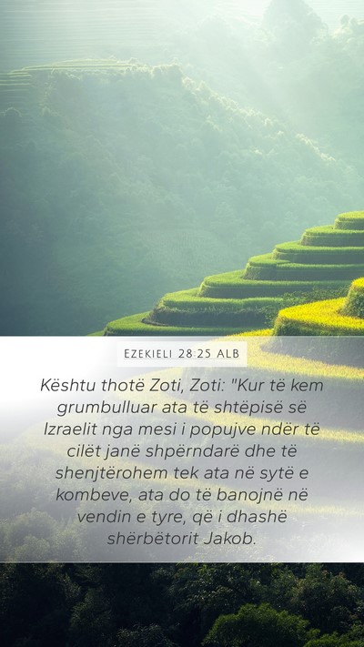 Ezekieli 28:25 ALB Bible Verse Image
