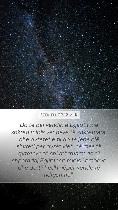 Ezekieli 29:12 ALB Bible Verse Image