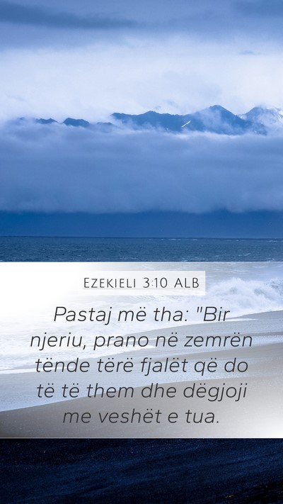 Ezekieli 3:10 ALB Bible Verse Image