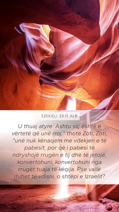 Ezekieli 33:11 ALB Bible Verse Image