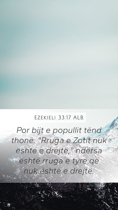 Ezekieli 33:17 ALB Bible Verse Image