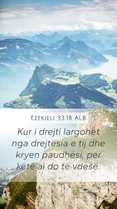 Ezekieli 33:18 ALB Bible Verse Image