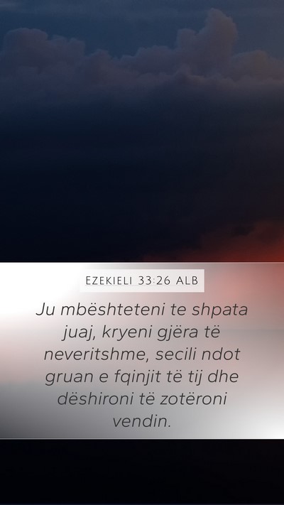 Ezekieli 33:26 ALB Bible Verse Image