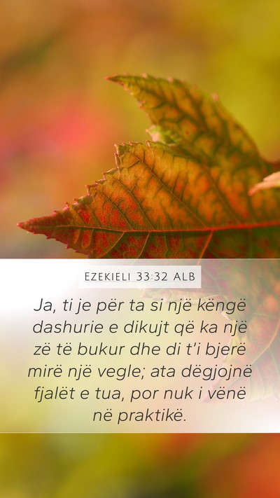 Ezekieli 33:32 ALB Bible Verse Image