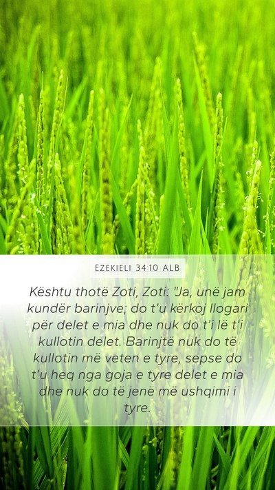 Ezekieli 34:10 ALB Bible Verse Image