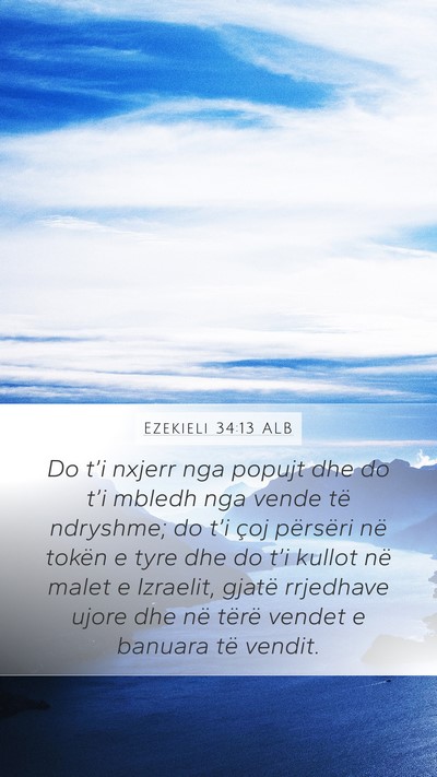Ezekieli 34:13 ALB Bible Verse Image