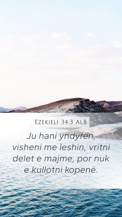 Ezekieli 34:3 ALB Bible Verse Image