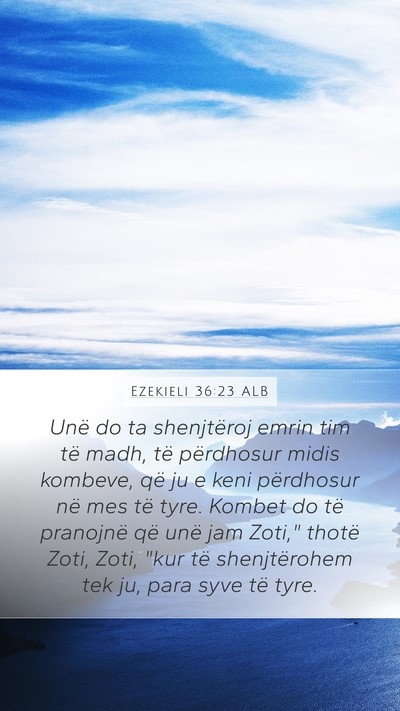 Ezekieli 36:23 ALB Bible Verse Image