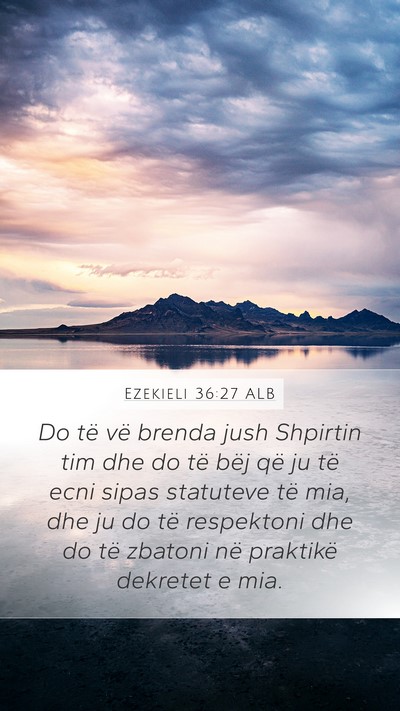 Ezekieli 36:27 ALB Bible Verse Image