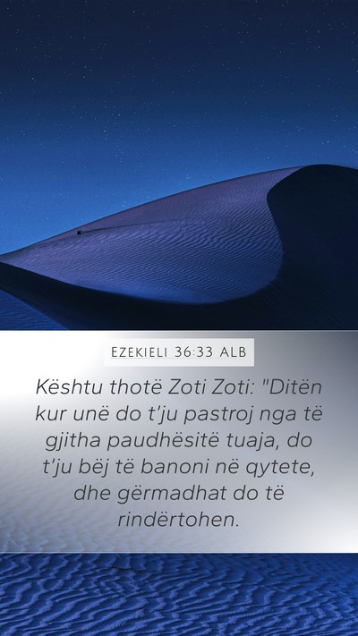 Ezekieli 36:33 ALB Bible Verse Image