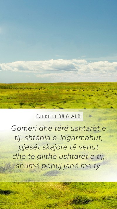 Ezekieli 38:6 ALB Bible Verse Image