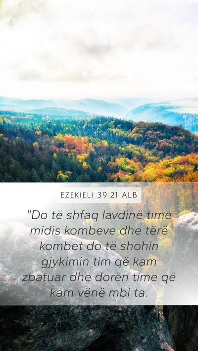 Ezekieli 39:21 ALB Bible Verse Image