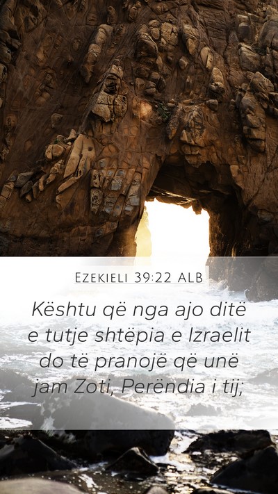 Ezekieli 39:22 ALB Bible Verse Image