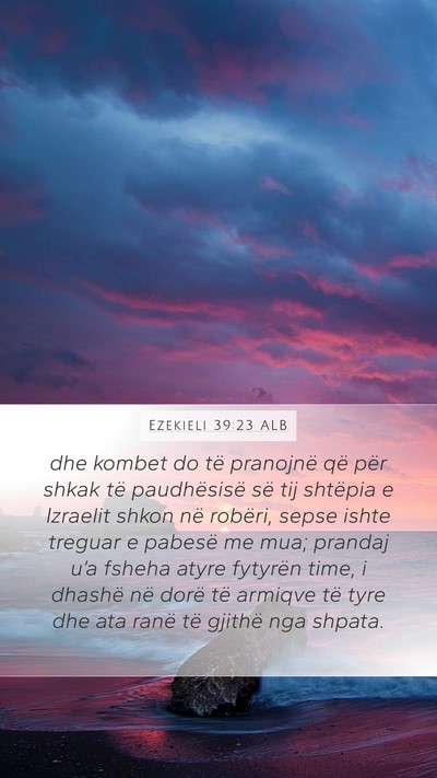 Ezekieli 39:23 ALB Bible Verse Image