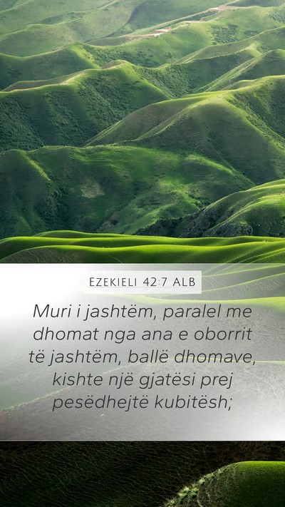 Ezekieli 42:7 ALB Bible Verse Image