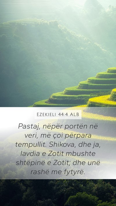 Ezekieli 44:4 ALB Bible Verse Image