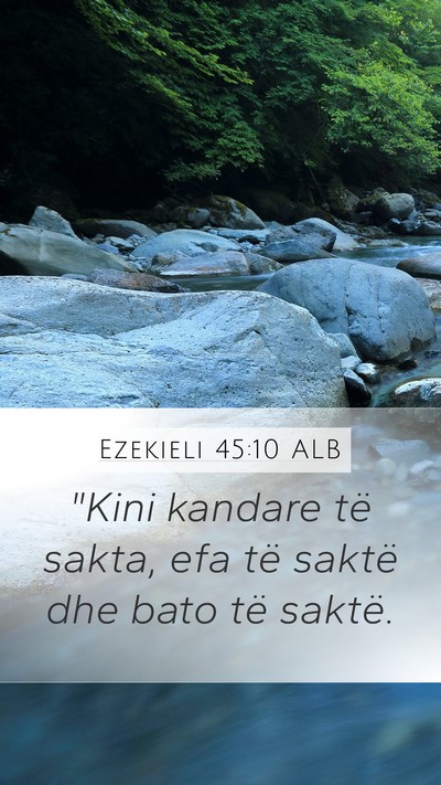 Ezekieli 45:10 ALB Bible Verse Image