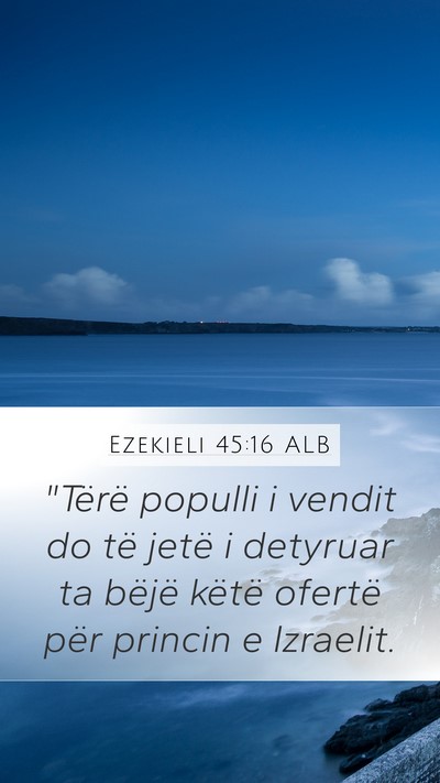 Ezekieli 45:16 ALB Bible Verse Image
