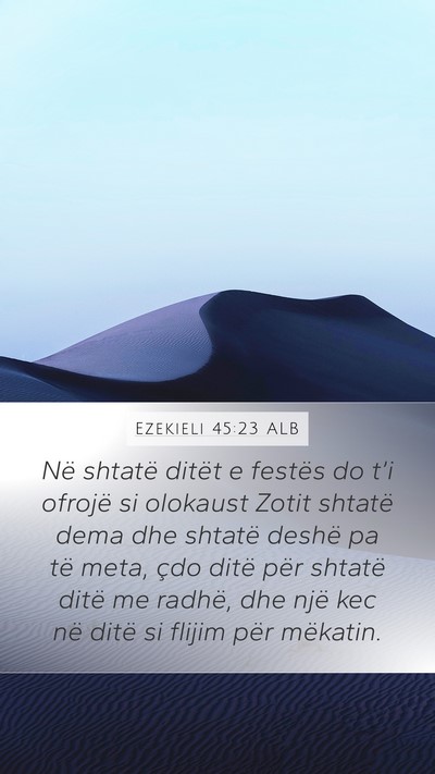Ezekieli 45:23 ALB Bible Verse Image
