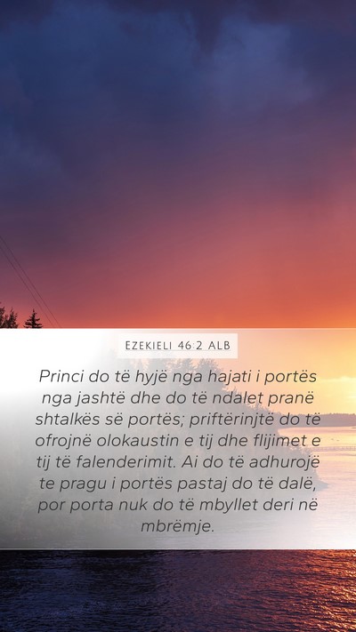 Ezekieli 46:2 ALB Bible Verse Image