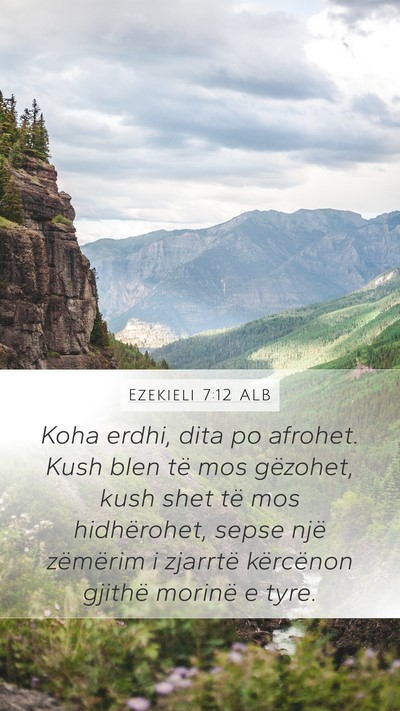 Ezekieli 7:12 ALB Bible Verse Image