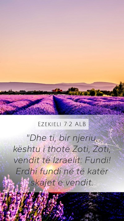 Ezekieli 7:2 ALB Bible Verse Image