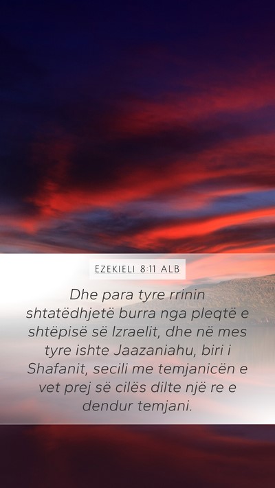 Ezekieli 8:11 ALB Bible Verse Image