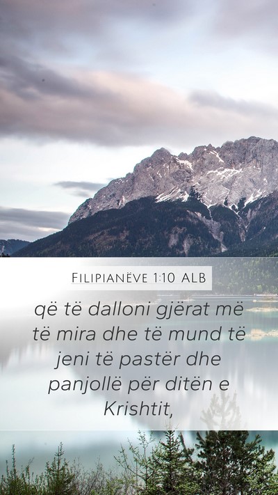 Filipianëve 1:10 ALB Bible Verse Image