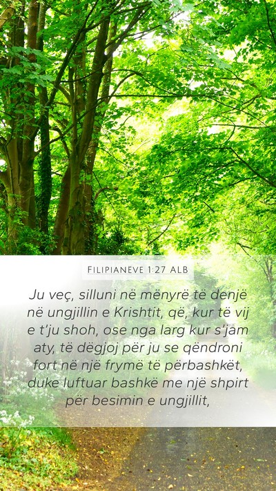 Filipianëve 1:27 ALB Bible Verse Image