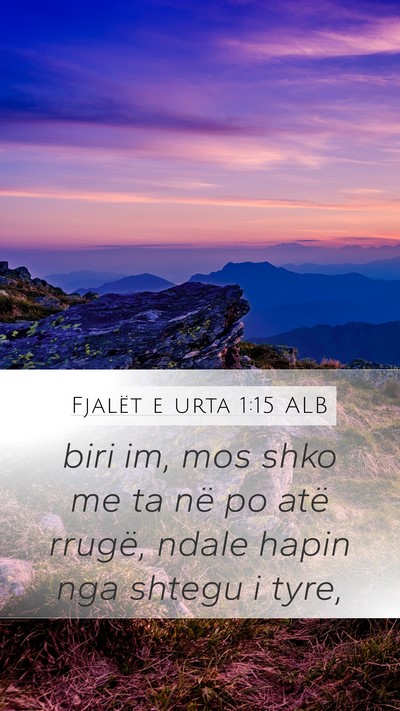 Fjalët e urta 1:15 ALB Bible Verse Image