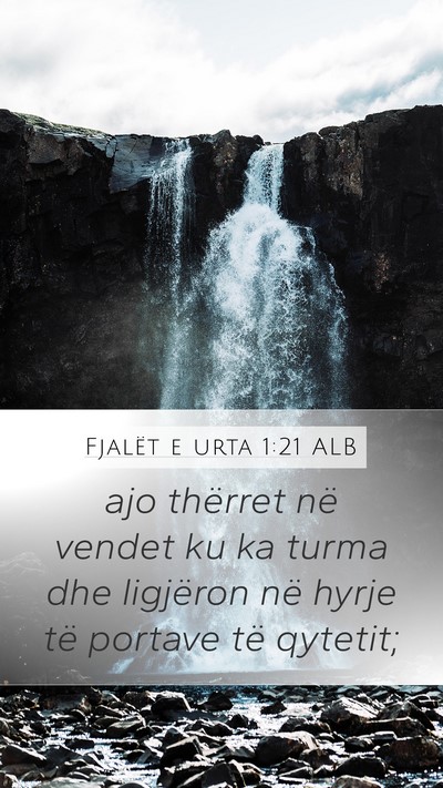 Fjalët e urta 1:21 ALB Bible Verse Image
