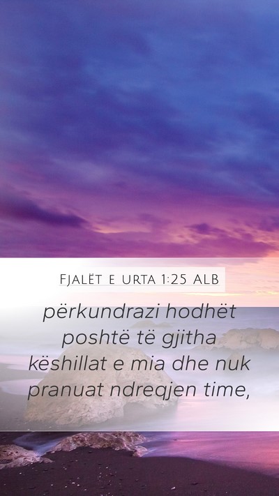 Fjalët e urta 1:25 ALB Bible Verse Image